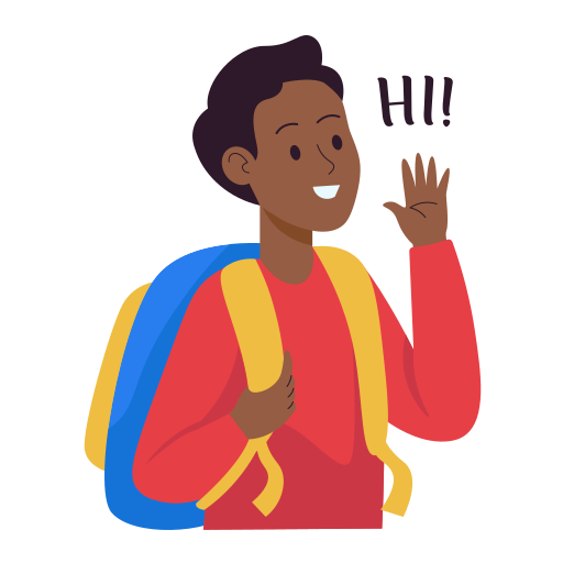 Happy school student